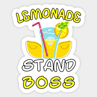 Lemonade Smiley Stand Boss lemon Juice gift Sticker